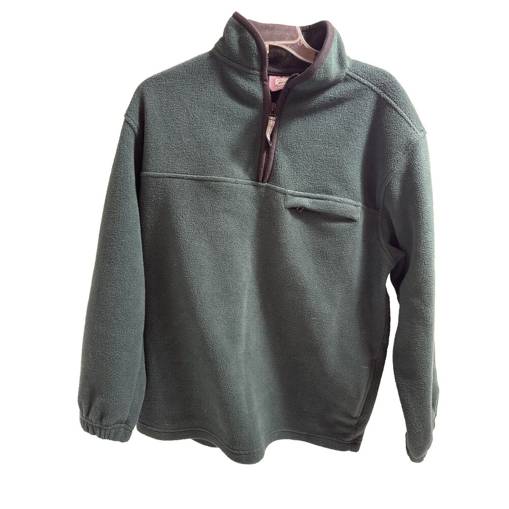 Premier International Dark Green Sweatshirt Jacket Women's L Pockets Zipper